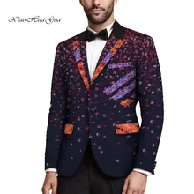 Мужские костюмы, пиджак, Мужской Блейзер на заказ с Африканским принтом, одежда в африканском стиле, Мужская одежда, Свадебный вечерний костюм Блейзер куртка, верхняя одежда, пальто WYN799