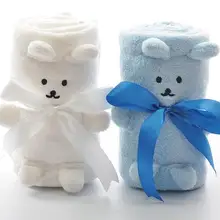 Коралловый кашемир ребенка Одеяла мультфильм Детские коралловые бархат Одеяла одноцветное Цвет подарки, Коралловые шерстяные Одеяло