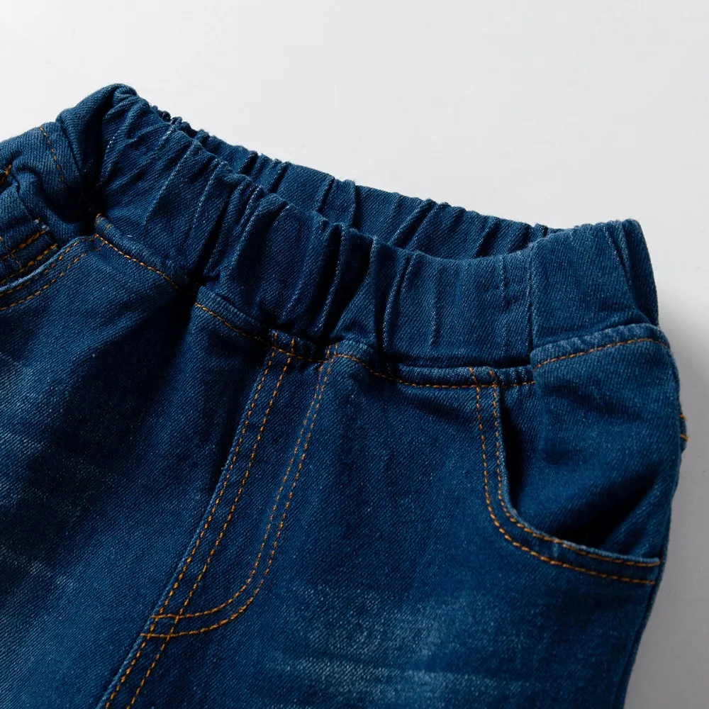 Детские джинсы для мальчиков; коллекция года; сезон весна-лето-осень; повседневные брюки высокого качества; детские брюки для маленьких мальчиков и девочек 1-7 лет