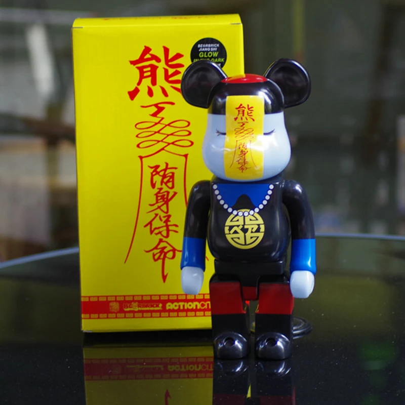 

11 Inches Be@rbrick 400% Bearbrick Small zombie Gloomy BB Bear Night Lights PVC Action Figure Collectible Model Toy D176