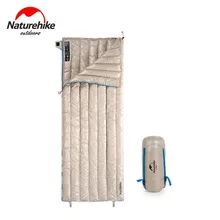 Naturehike Envelope Goose Down Sleeping Bags Ultralight Camping Hiking Waterproof Outdoor Portable 570g 2 Colors High Quality