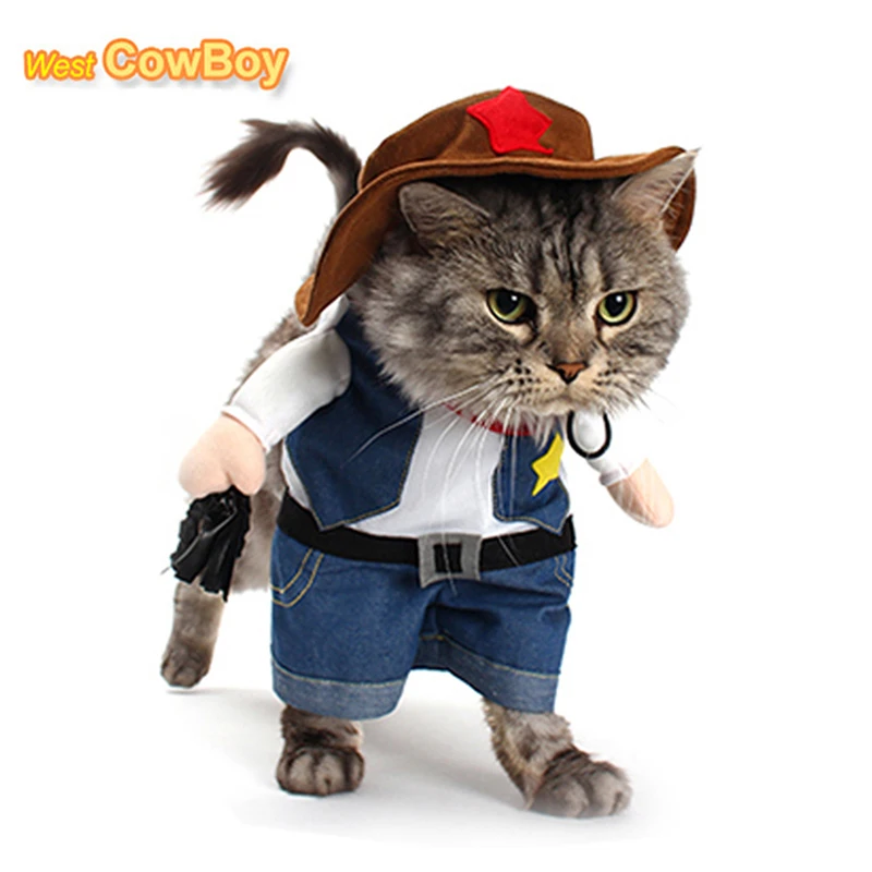 675 30 De Réductioncostume Drôle Pour Animaux De Compagnie Cowboy Cosplay Costume Pour Chats Halloween Vêtements De Noël Pour Chiens Fête