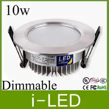 DHL Освещение в помещении LED Потолочные светильники 10 Вт затемнения встраиваемые светодиодные для Ванная комната теплый/холодный белый 110-240 В 90 угол светового луча