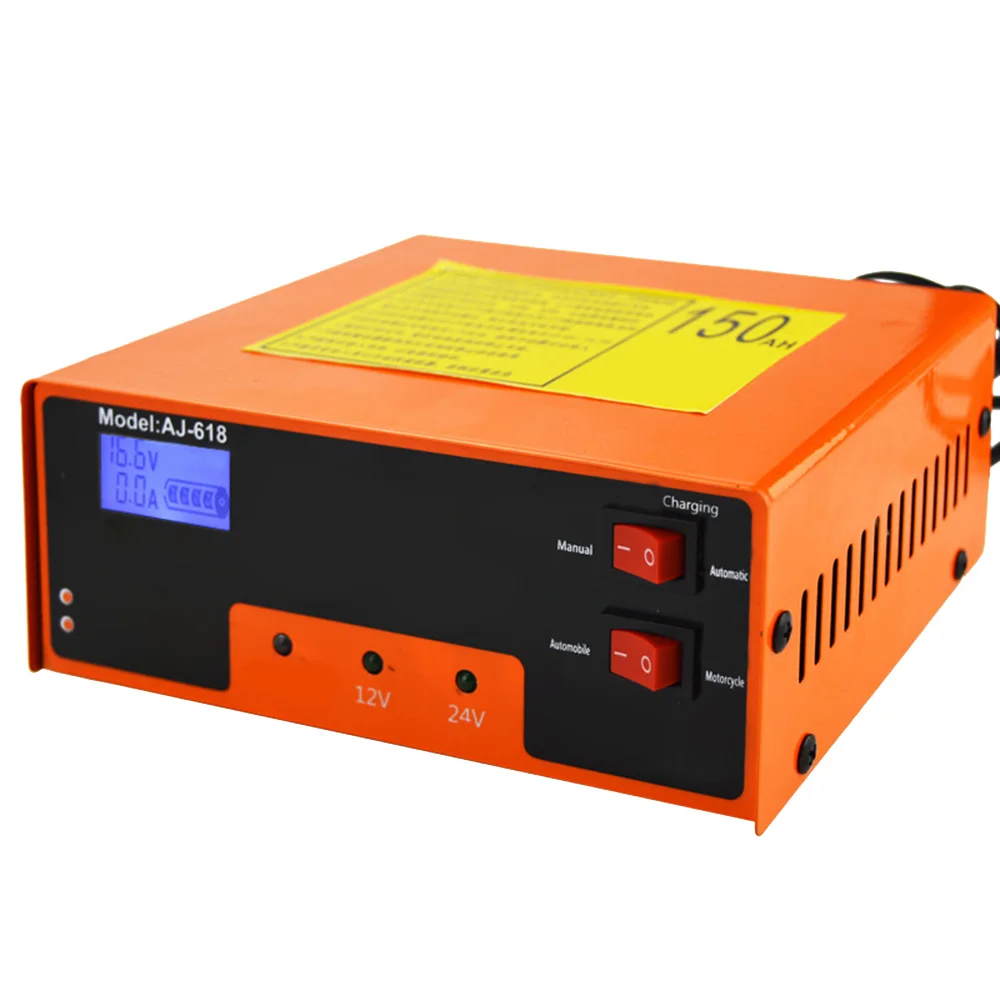 

New 250V Full Automatic Car Battery Charger Intelligent Pulse Repair Battery Charger 12V/24V Truck Motorcycle Charger