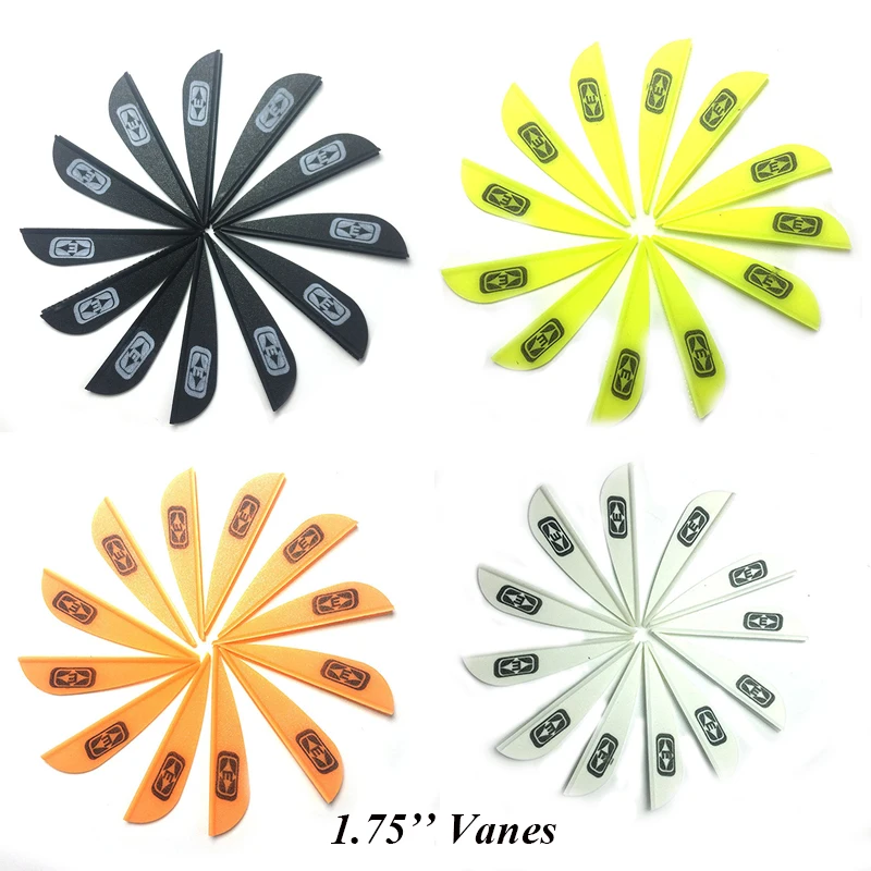 36Pcs Archery Vane 1.75" Plastic Vanes for ID4.2mm carbon shaft
