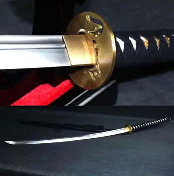 

112CM*Japanese Fighting Long Sword Katana High Toughness Spring Steel Blade Sharp For Cutting Battle Ready Asian Knife Swords