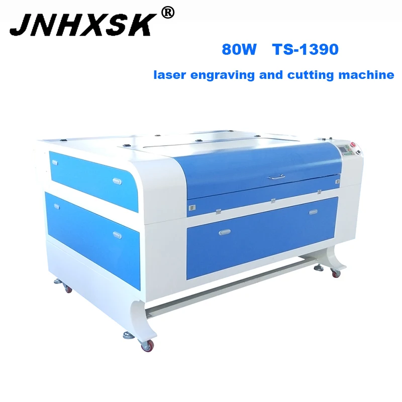 Лазерный 3d гравировальный станок JNHXSK 80 Вт F2 CO2 фрезерный с ЧПУ для ткани фанеры
