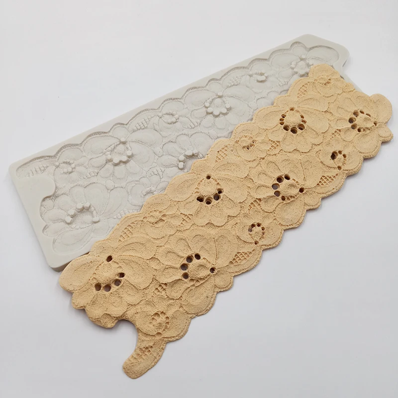

minsunbak new Lace silicone printing mold Wedding cake embossed lace mat Cake surround decoration tools