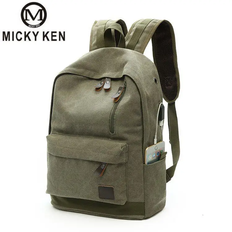 

MICKY KEN Brand Female women canvas backpack preppy style school Lady girl student school laptop bag mochila bolsas
