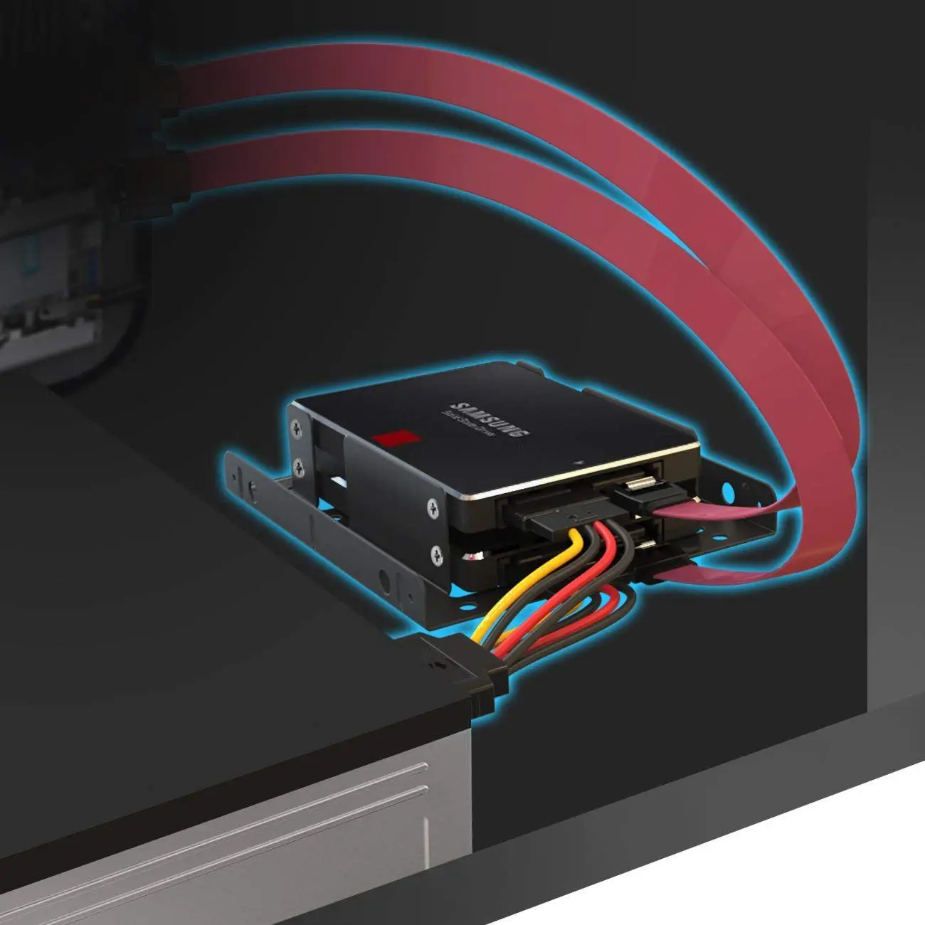 2X2,5 дюйма SSD до 3,5 дюйма внутренний жесткий диск монтажный комплект кронштейн SATA кабели для передачи данных и кабели питания в комплекте