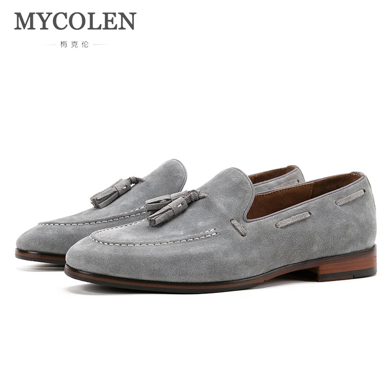 

MYCOLEN Fahion Brand Men Loafers Men'S Handmade Casual Shoes Leather Breathable Slip On Boat Shoe Tenis Masculino Adulto