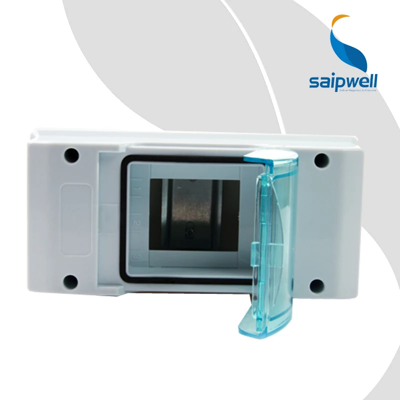 

Saip Newest Grey IP66 Waterproof Power Distribution Box ABS and PC Material