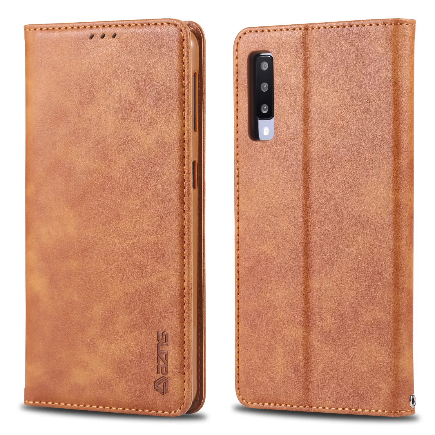 FGW Yellow Чехол AZNS с магнитной адсорбцией для samsung Galaxy A50 A505F A505G из искусственной кожи, чехол-держатель для карт, Ретро кошелек, чехол, fundas coque - Цвет: FGW Yellow