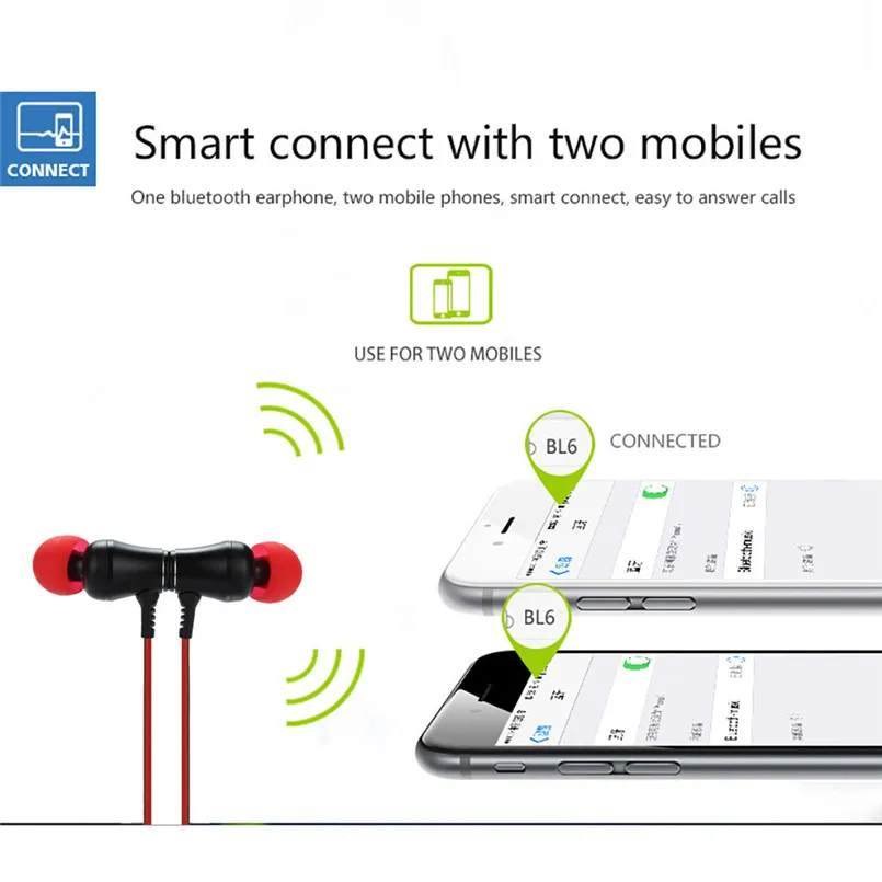 Bluetooth Sports Magnetic Earphone Wireless Bluetooth V4.2 Stereo Headset Headphones Earbuds USB Charging Cable 40NT23 (7)