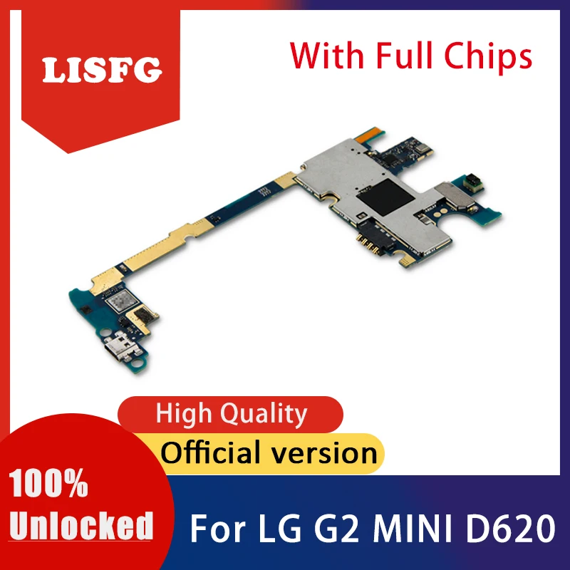 

For LG G2 MINI D620 Motherboard 100% Unlocked Logic Main Board For LG G2 MINI D620 With Full Chips Android System Good Tested