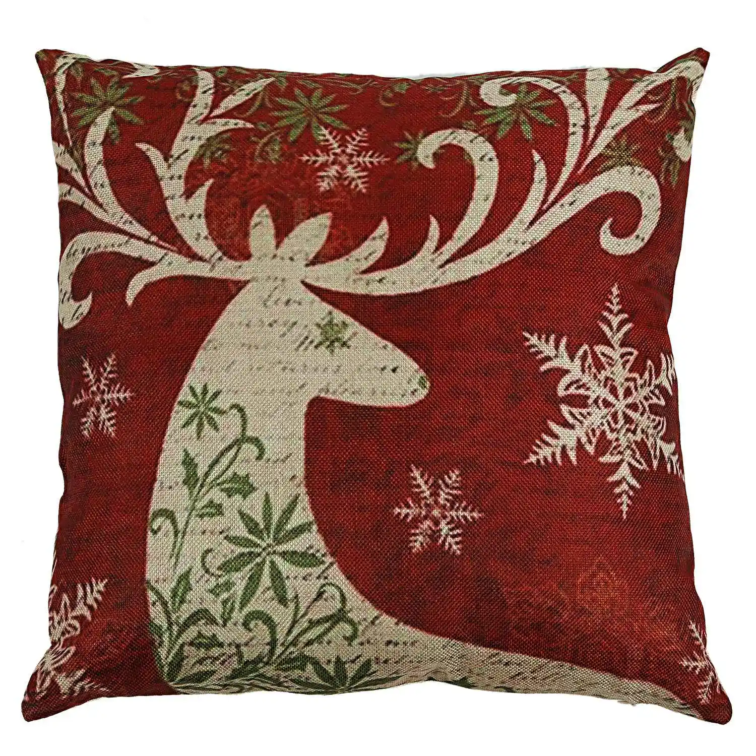 Get Christmas Reindeer Elk Pillow Case 18 X 18inch Home Design Case