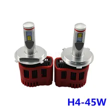 2pcs H4 LED headlights 45W 4500LM Hi/Lo Beam bulb P6 LED CANBUS Kit 3000K 4000K 5000K 6000K WITH PHILIPS ZES CHIP