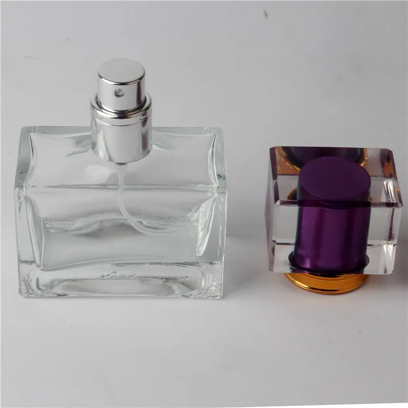 Абсолютно 5 шт./партия 30 мл; квадратная форма стеклянная бутылка для духов в многоразового использования, стеклянные парфюмерный флакон с распылителем тумана кометический пакет