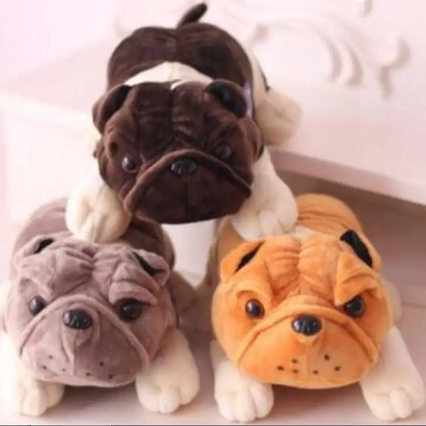 1 Pc 20 Cm Bulldog Shar Pei Anjing Mainan Mewah Lembut Boneka