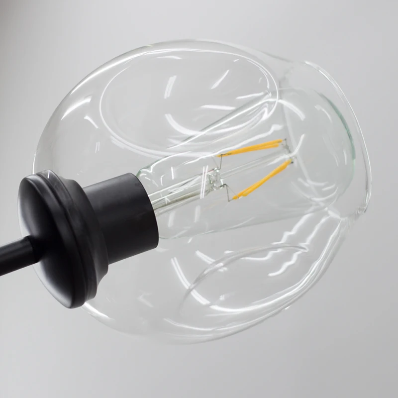 Современные молекулы подвесной светильник люстра блеск led hanglamp черный чердак