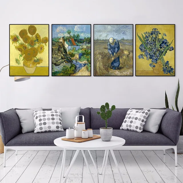 Vincent Van Gogh Moderne Gele Zonnebloem Poster Prints Originele ... Vincent Van Gogh Moderne Gele Zonnebloem Poster Prints Originele ...