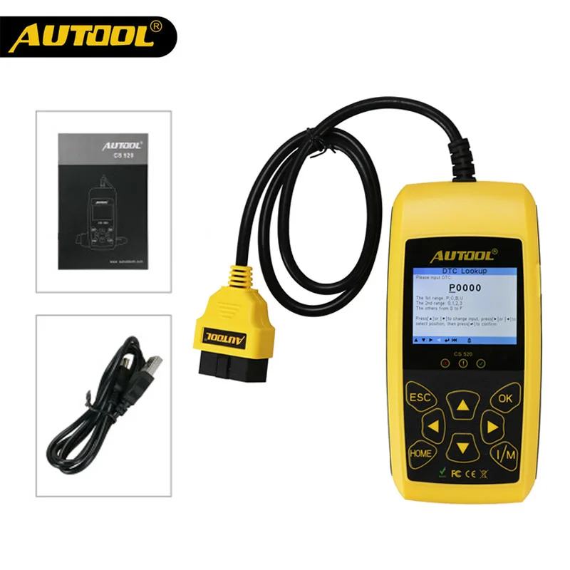 

AUTOOL CS520 Auto OBD2 EOBD CAN-BUS Code Reader Live Data Automotive Fault Code Scanner Car Diagnostics Scan Tool