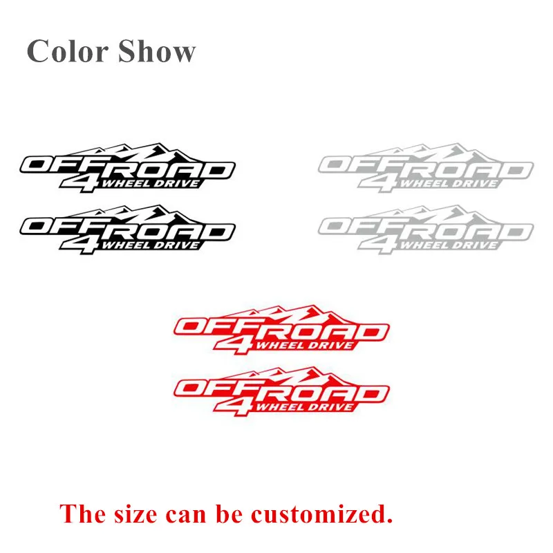 Спортивный внедорожник пикап декор для грузовиков виниловая наклейка внедорожный 4X4 привод колеса горная Графика Наклейка автомобильный Стайлинг Авто кузов Декор стикер s