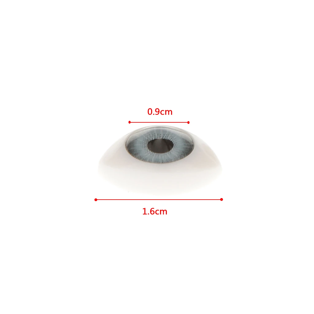8Pcs/Lot 4 Color Oval Hollow Back Plastic Eyes for Doll Animal Toy Mask DIY 9mm