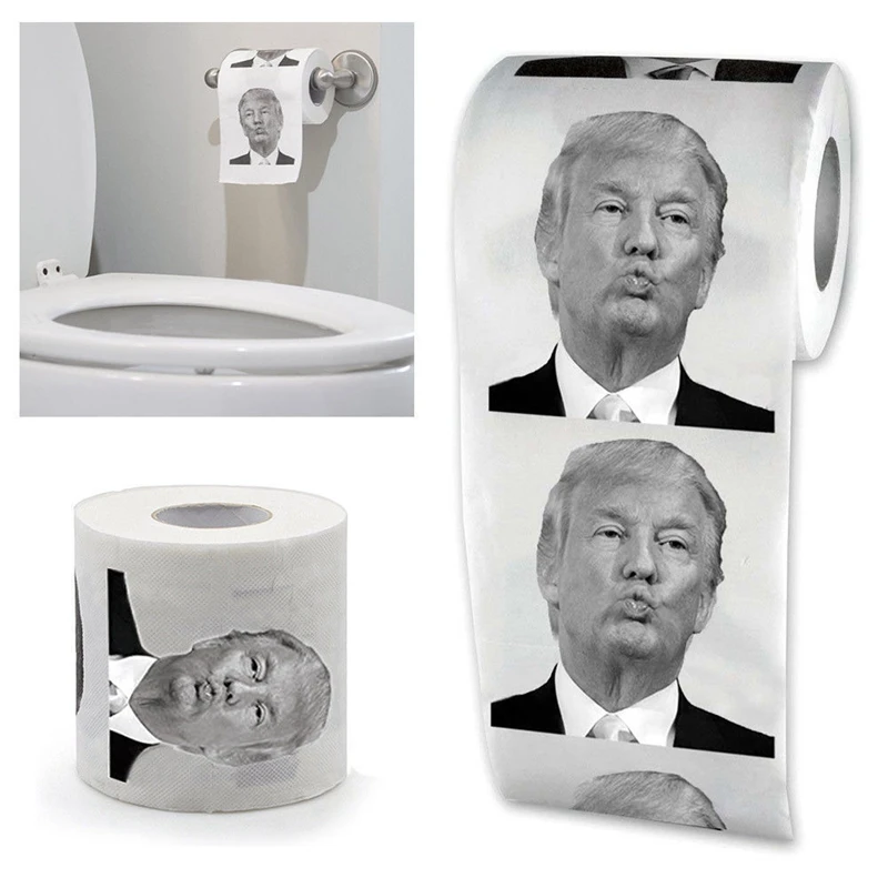 250 листов Дональд Трамп туалетная бумага мягкая печать держатель туалетной бумаги идеальный Трамп смешной подарок
