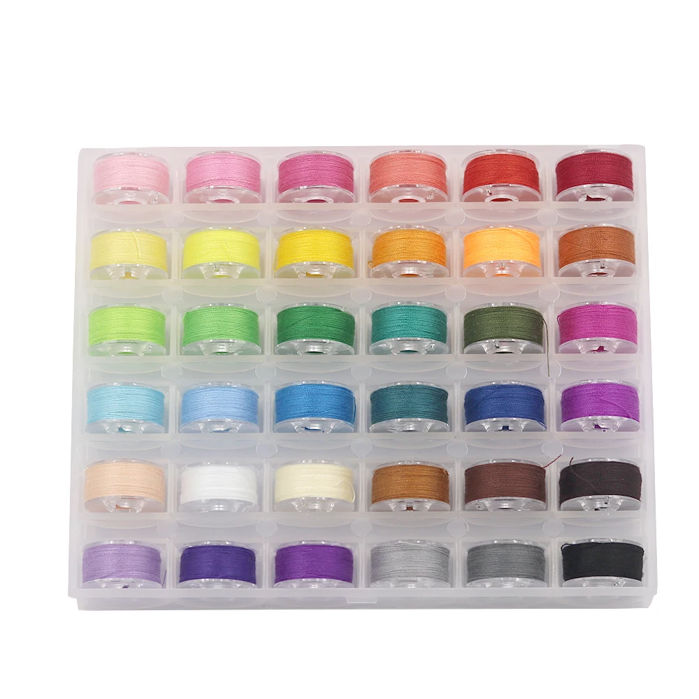 

36pcs Sewing Machine Bobbins Plastic Thread Bobbins Spools With Plastic Storage Box For Most Sewing Machine DIY Sewing Tools