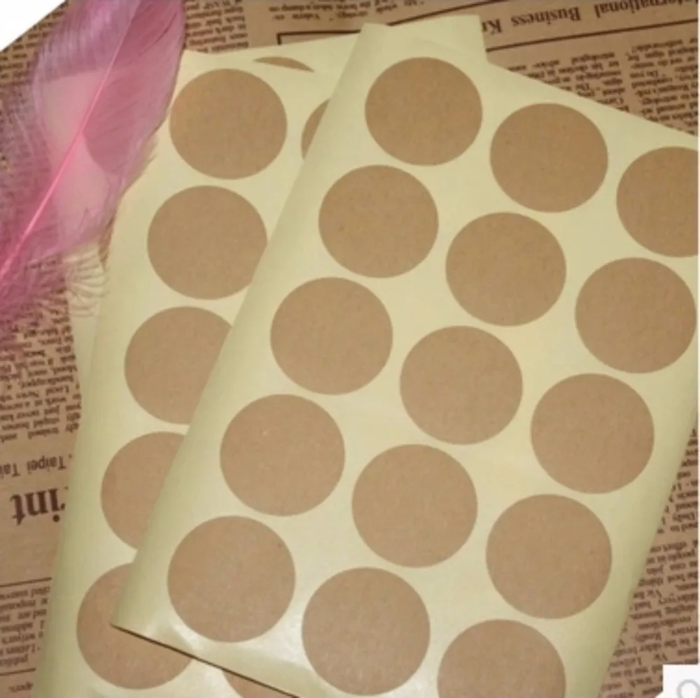 

150Pcs 2019 Hot Sale Vintage Blank Packaging Sealing Label Kraft Sticker Baking DIY Work Round Gift Stickers 3.5*3.5CM M1015