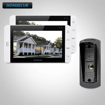 

HOMSECUR 7" Wired Video Door Phone Intercom System+White Monitor for Apartment 1C2M : TC041 Camera + TM703-W Monitor (White)