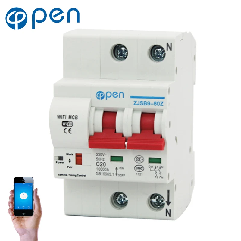 

OPEN C100 2P 100A Recloser Wifi Circuit Breaker Remote Control Timing Switch Delay Set Function Automatic Lock Intelligent