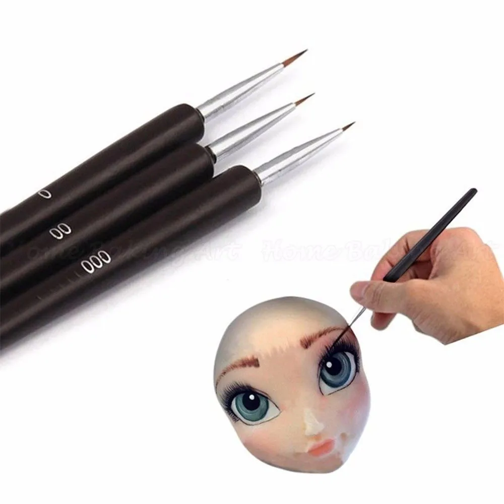 

LINSBAYWU face mold Cake Decorating Brush Set,3pcs/set Food Paint Icing Cupcake Sugarcraft Tools dessert pastry decoration