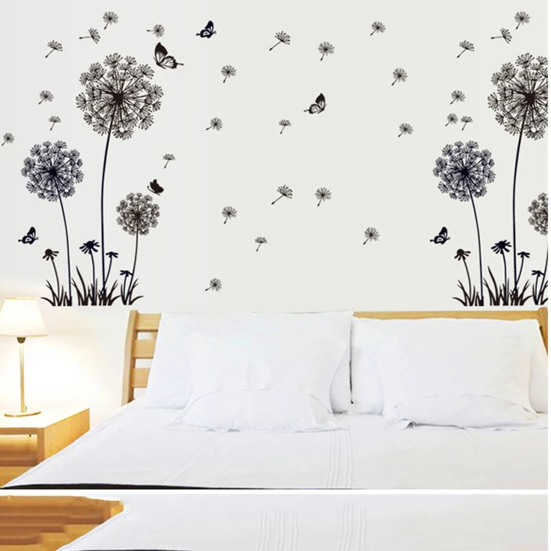 Интерьерные наклейки одуванчики. Одуванчик стикер. Одуванчики на стену декор. Наклейка - одуванчики. Интерьерные наклейки в интерьере.