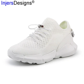 

New Fashion 3 Colors Casual Shoes Men Height Increasing Sneakers Lace-Up Breathable Soft Moccasins Light Non-Slip Trainers Shoes