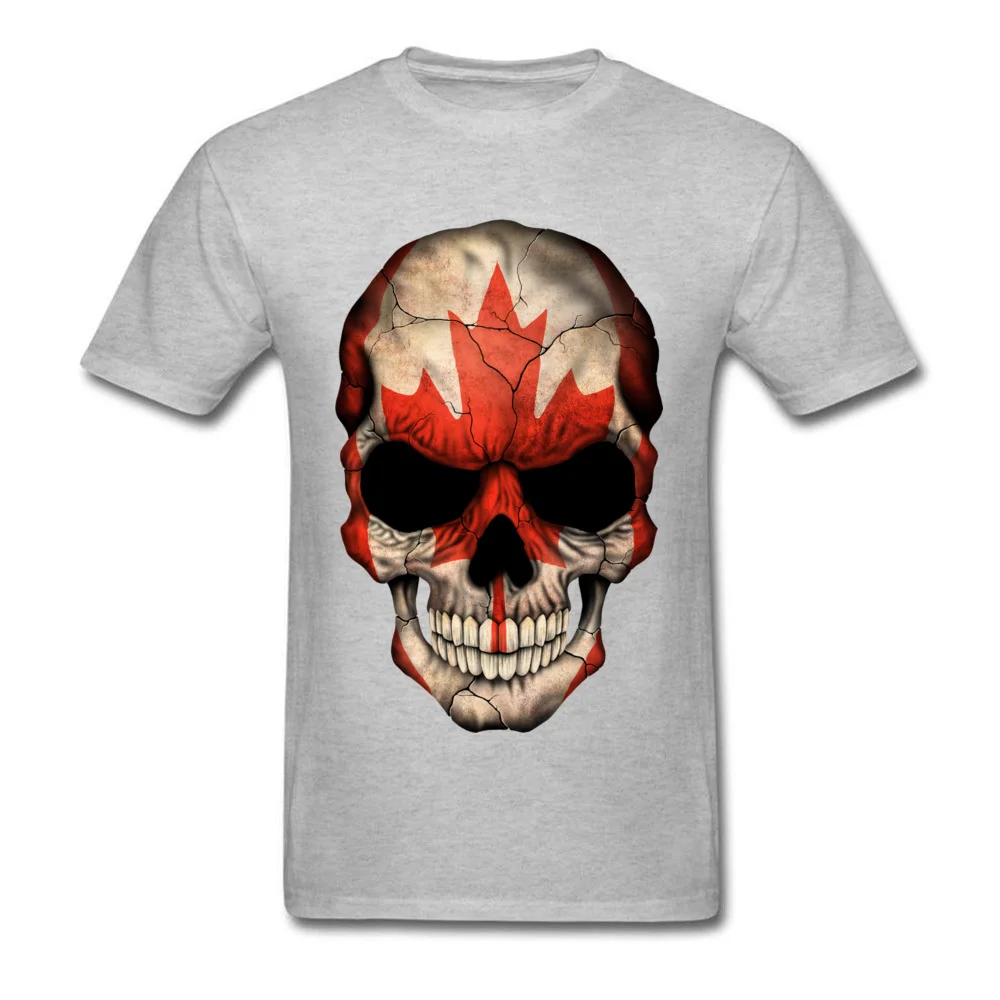 Canadian Flag Skull_grey