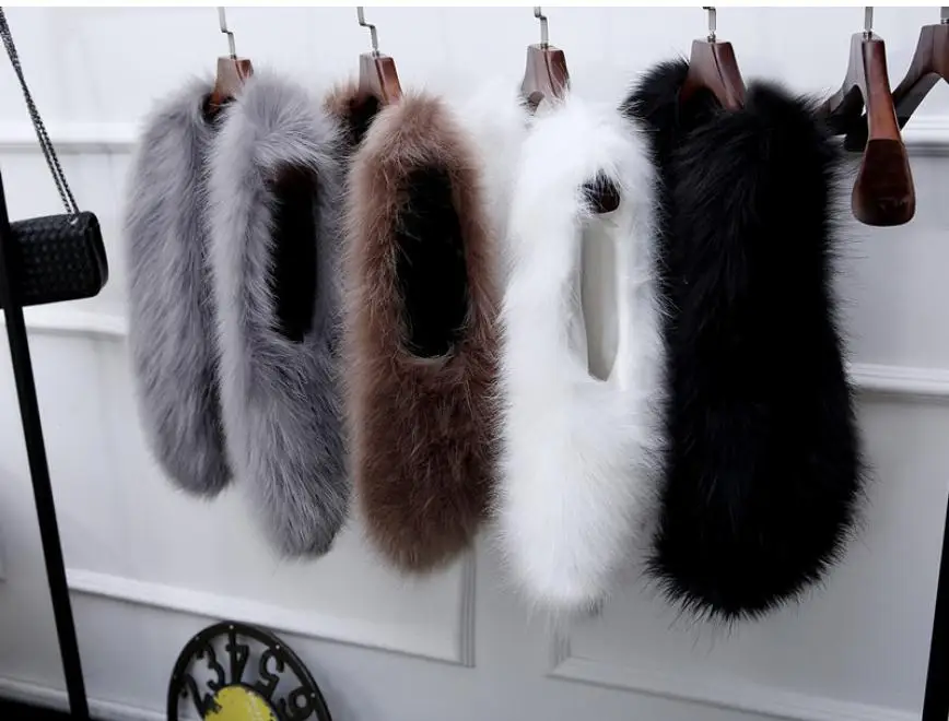 Comprar Nuevo chaleco de piel de zorro peluda para mujer sección corta Chaleco de piel de imitación primavera Otoño Invierno pequeños chalecos femeninos K1134