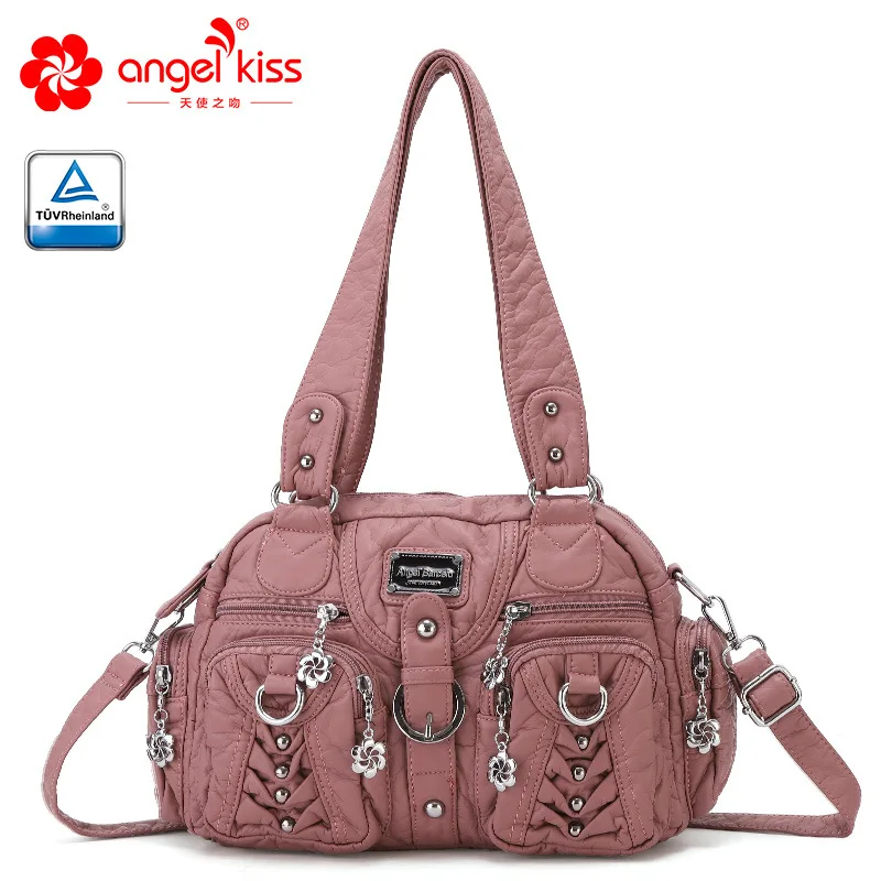 Angelkiss настоящая брендовая сумка Новая летняя модная Европейская и американская женская сумка через плечо маленькая сумочка - Цвет: Pink