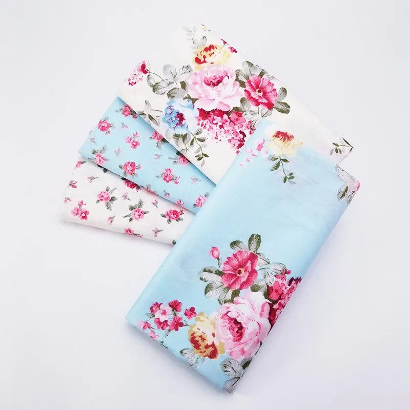 Flower Printed Cotton Twill Fabric For Patchwork DIY Sewing Quilted Baby Dress Bed Sheet Textile Material | Дом и сад