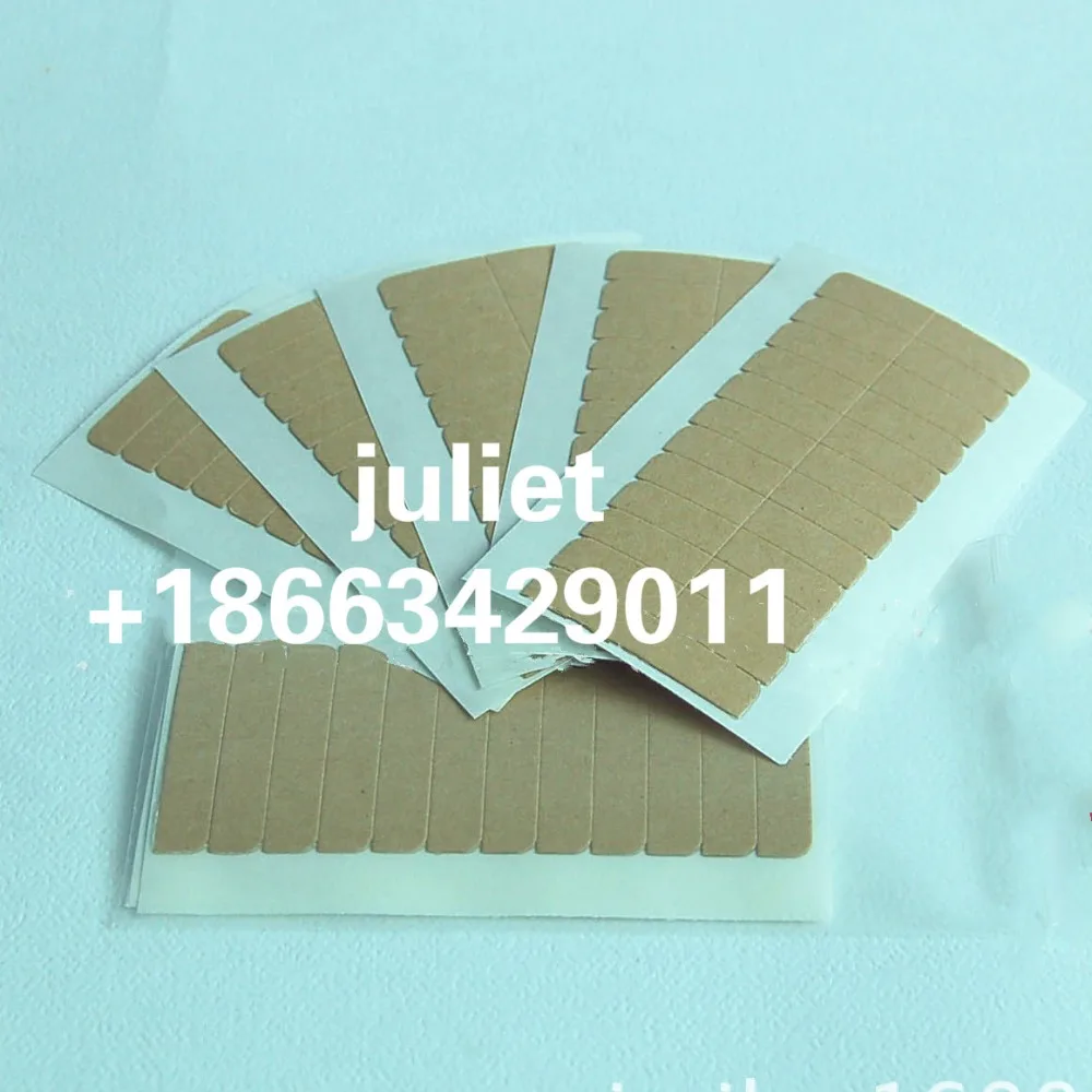 600pcs 50 Sheets 0.8*4cm Water Proof Super Hair Tapes Adhesive Brown Kraft Double Side Tape for Tape Hair Extension MORE 4 MONTH