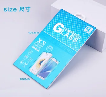 

500 Pieces/lot Wholesale Retail Paper Retail Package Packaging Box For iPhone Samsung Tempered Glass Screen Protector DHL Free