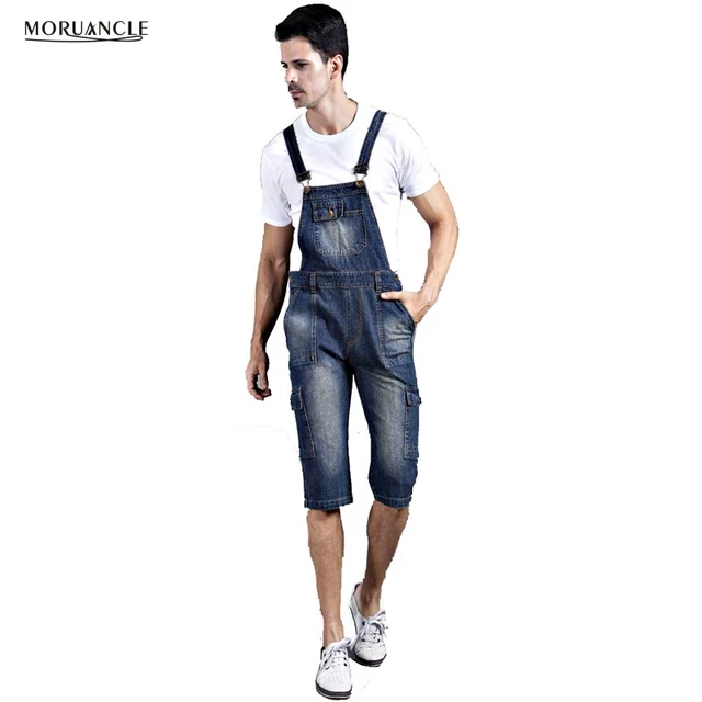 MORUANCLE-2017-Mens-Short-Denim-Overalls