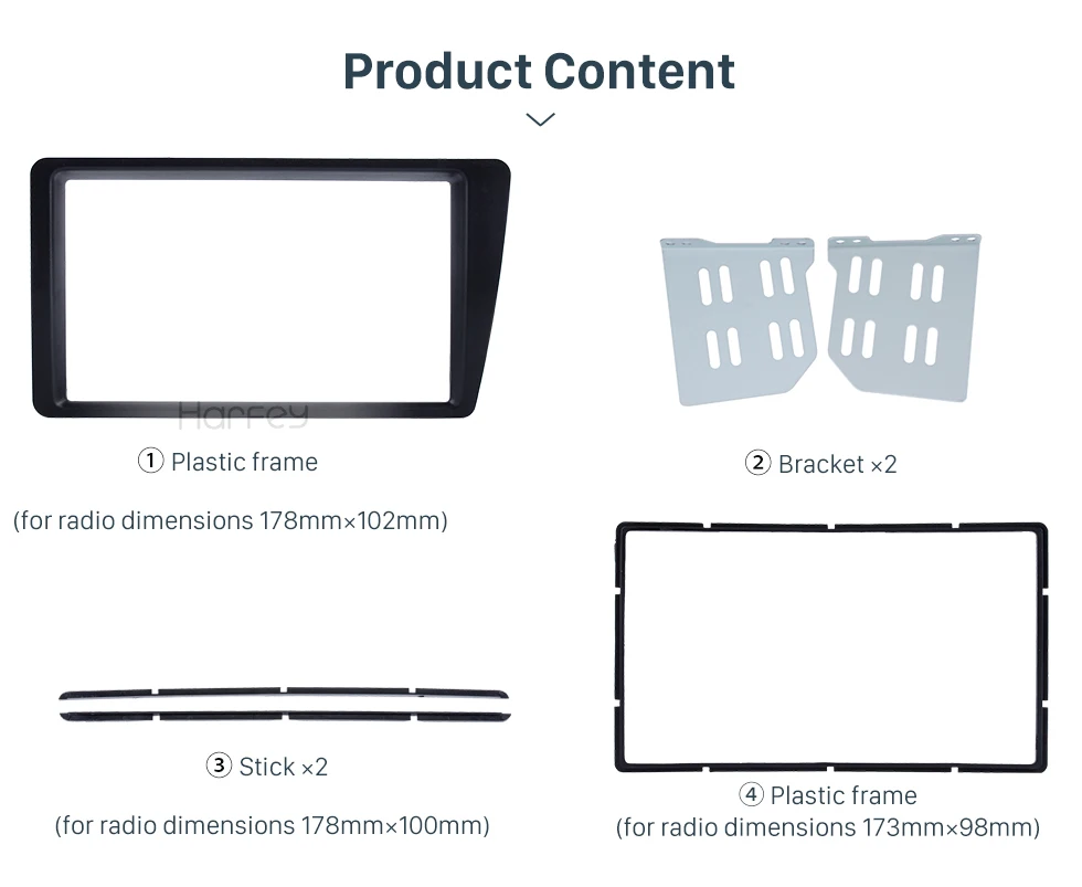 Harfey Автомобиль фриз двойной 2Din стерео крепление на приборную панель рамки авто для Honda Civic LHD 2001 2002 2003 2004 2005 2006 Панель адаптера переменного тока