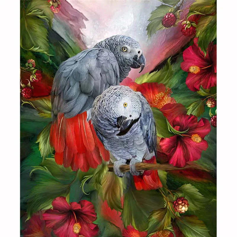 

YIKELA 5D DIY Parrot Diamond Painting Accessory Full Drill Square Mosaic Painting Embroidery Diy Needlework House Decor