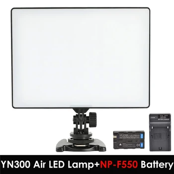 

YONGNUO YN300 YN-300 Air LED Camera Video Light 3200K-5500K with NP-F550 Battery + Charger for Canon Nikon DSLR & Camcorder