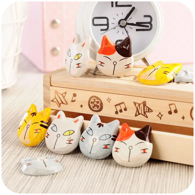Hot Small Size Cute Wooden Handmade Cat Fridge Animal