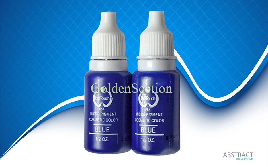 2 Colors Blue Permanent Makeup Cosmetic Tattoo Ink Micro Pigment Color