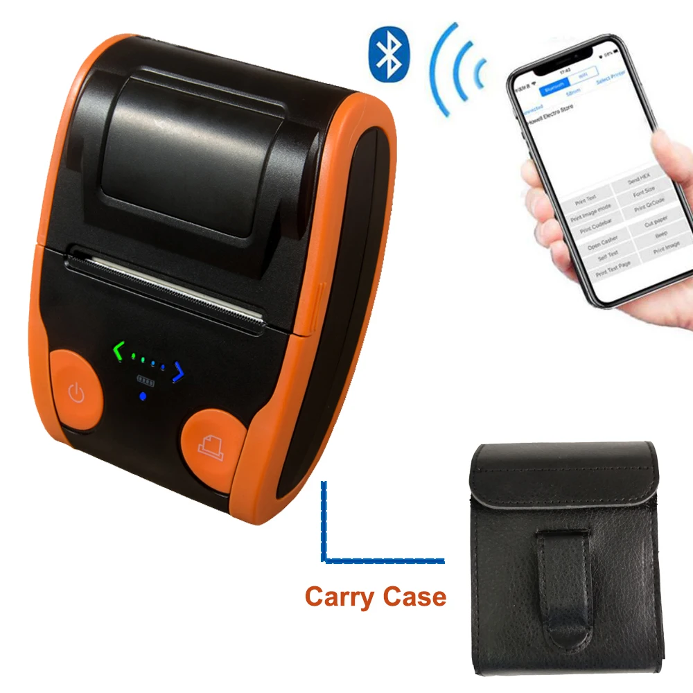 Портативный мини 58 мм Bluetooth беспроводной термопринтер чеков для мобильного телефона Счетная машина магазин принтер для магазина