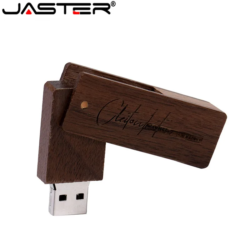 JASTER логотип клиента натуральное дерево бамбук USB флеш-накопитель деревянная Флешка 4 ГБ 8 ГБ 16 ГБ 32 ГБ маленькая swival ручка-накопитель брелок